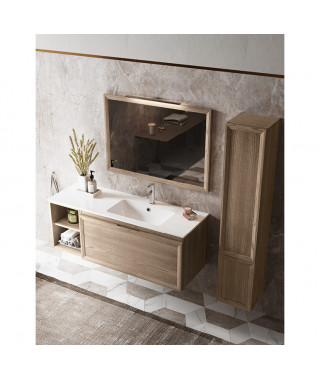 PAOLA 48, mobile da bagno con lavabo e specchiera con applique di EBAN